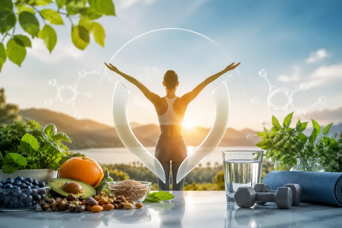 Illustration of the Unicity Feel Great System nutritional products